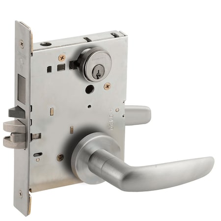 Schlage Faculty Restroom Mortise Lock, 07A Design, Satin Chrome L9485P 07A 626 RH